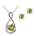 925 Sterling Silver Pendants Earrings and Rings Jewelry Set